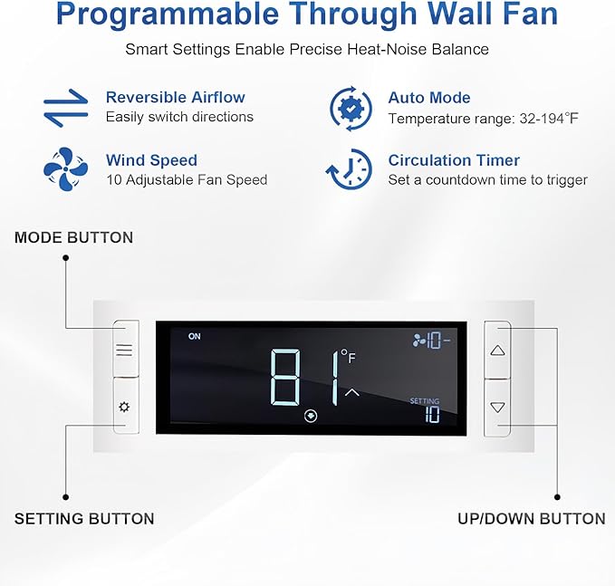 8" Room to Room Air Transfer Fan - Image 7