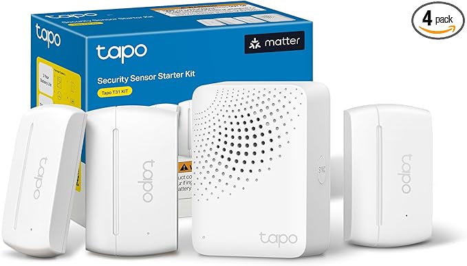 Tapo Door Sensor Starter KIT, Matter Compatible, 3X Smart Door Window Contact