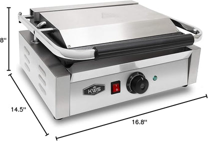 KWS PFM-17 1700W Electric Panini Press Maker - Image 5