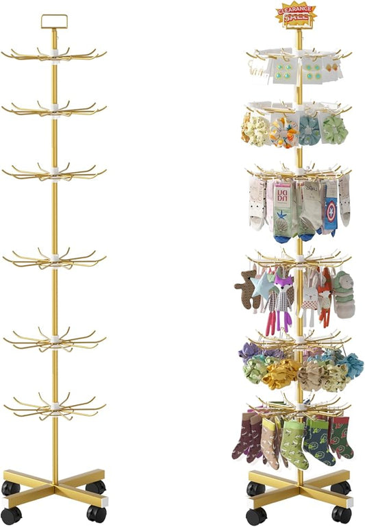 Exttlliy Retail Display Stand Store Display Rack 6 Tier Metal Spinning Display by Exttlliy