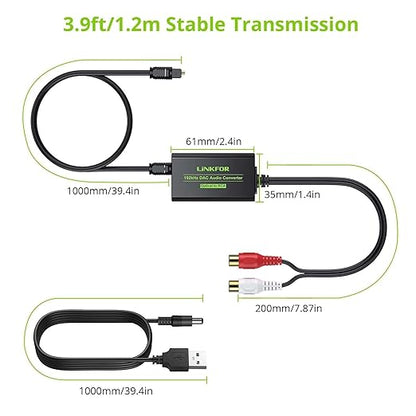 LiNKFOR 192kHz DAC Converter Digital to Analog Converter Digital Optical SPDIF - Image 7