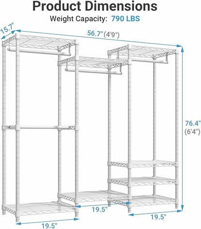 VIPEK V5 Medium Portable Closet Wardrobe Heavy Duty Clothes Rack, Freestanding - Image 5