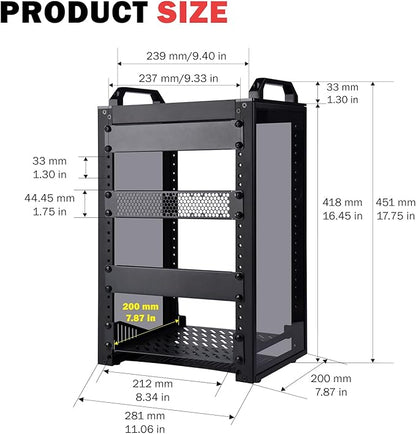 GeeekPi 8U Server Cabinet, 10 inch Server Rack - Image 3