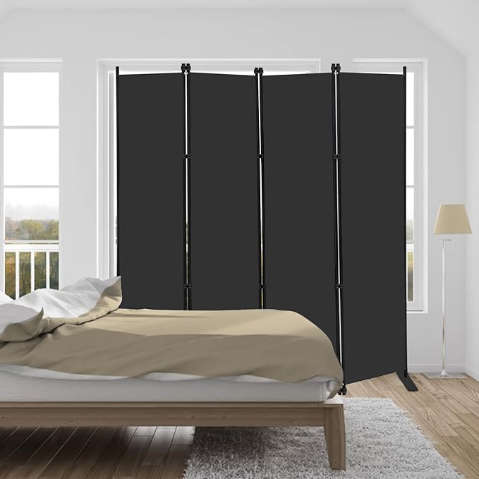 MAYOLIAH 4 Panel Room Divider Screen 6Ft Tall Foldable Privacy Dividers Indoor - Image 2