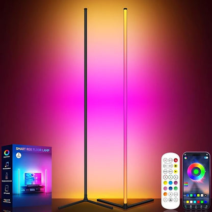 Tyute Corner Floor Lamp 2 Pack, LED Lamps by TYUTE