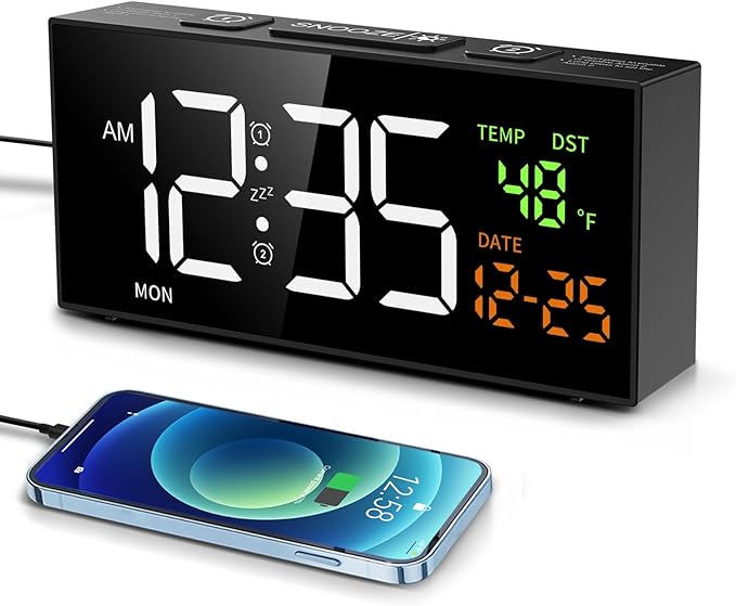 Netzu Alarm Clocks for Bedrooms, Digital Clock by Netzu