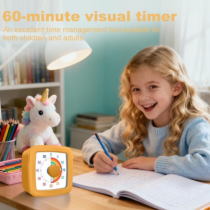 MEPHILIMIA Visual Timer Kids/Adults 60 Minutes Rainbow Countdown Timer Time - Image 4