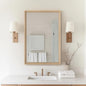 Oak Wood Effect Framed Wall Mirror, 20x30 Rectangle Mirror, Anti-desilvering by Ultrue