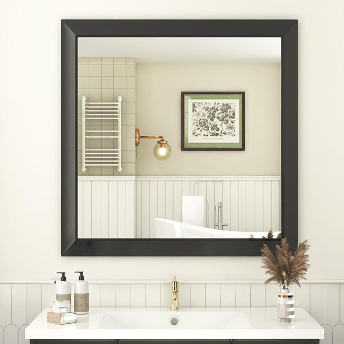 SMIROR Matte Black Bathroom Mirror by SMIROR