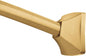 Moen CSR2164BG 60-Inch to 72-Inch Adjustable Curved Shower Curtain Rod, Permanent Wall Mount, Brushed Gold, Fits Standard Bathtubs