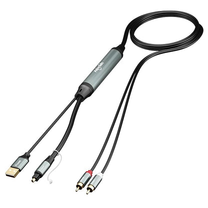 Adoreen Unidirectional SPDIF Toslink Optical Input to 2 RCA Output Adapter by Adoreen