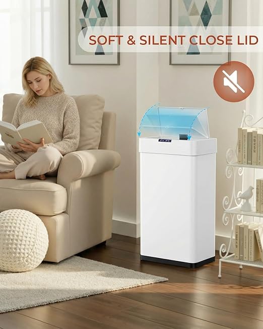 TLSUNNY 16 Gallon Motion Sensor Trash Can, Touchless Automatic Garbage Can - Image 8