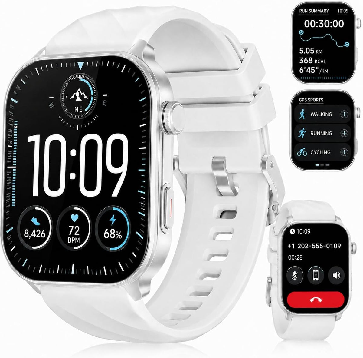smart watch, gps, 2.01" hd touch fitness watch, main product view