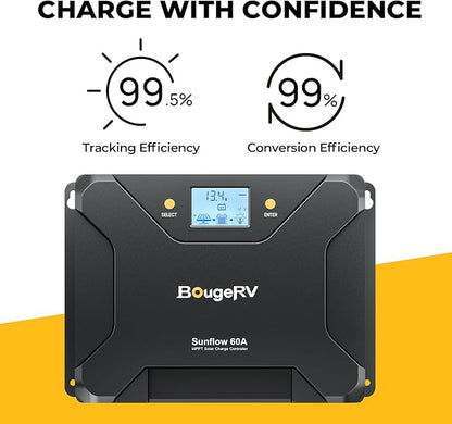 BougeRV Sunflow MPPT Solar Charge Controller 60A, w/Low-Temp Cut-Off, APP - Image 4