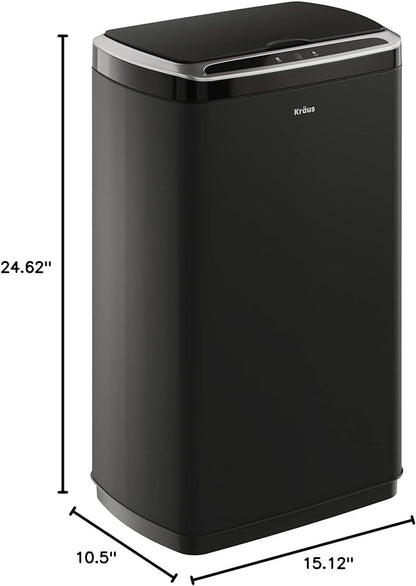 Kraus GarbagePro Rectangular 13 Gallon Hands-Free Motion Sensor Trash Can - Image 18