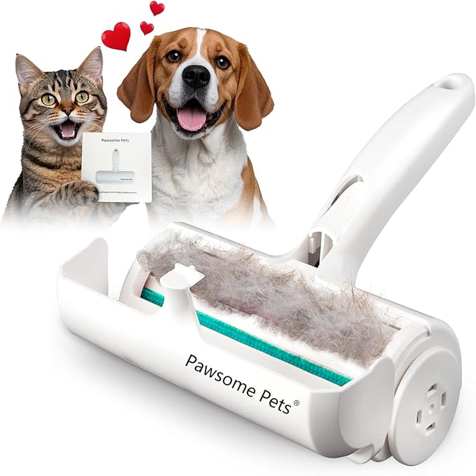 Pawsome Pets Pet Hair Remover Gift Set Reusable Lint Roller Cat and Dog Hair by PawsomePets