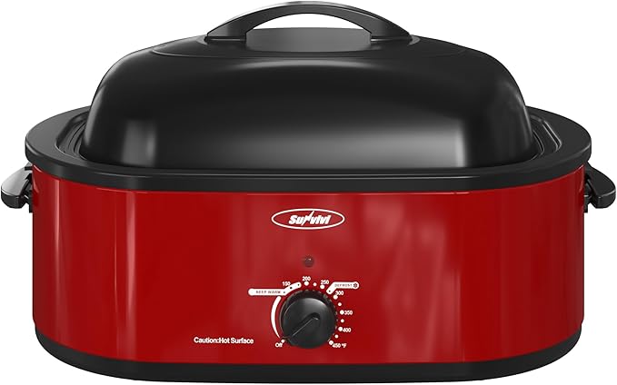 Sunvivi Roaster Oven with Self-Basting Lid, 20 Quart Electric Roaster with by WeGetLife