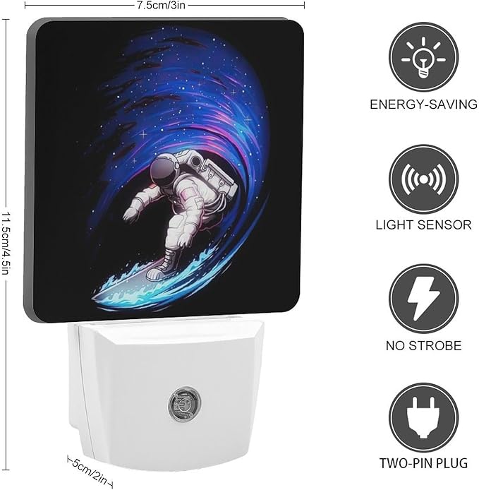 Space Astronaut Night Light, Plug into Wall Decor Nightlights - Image 2