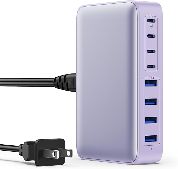 USB C Charger 200W USB C Charger Block GaN III 8-Port Fast Charging Station PD by GKUTW