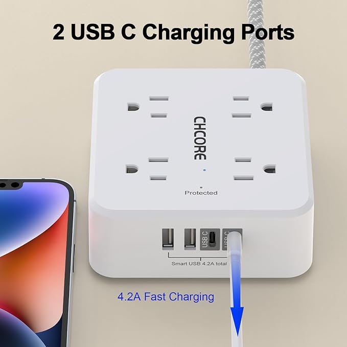 Surge Protector Power Strip - Image 4