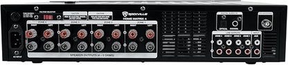 Rockville Home Matrix 4 600W Multi Room Receiver/Amplifier, Mic Inputs - Image 2