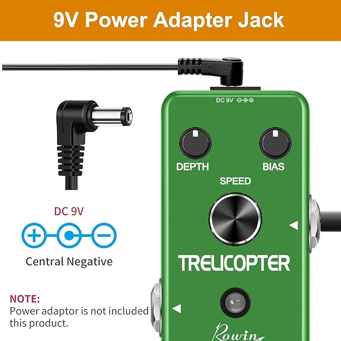 Rowin Trelicopter Effects Guitar Tremolo Pedal - Image 6