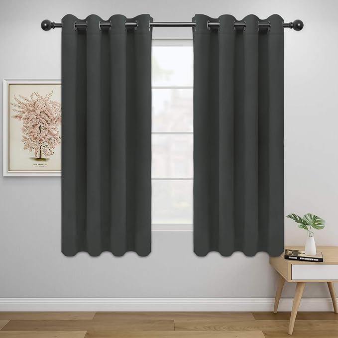 Easy-Going Blackout Curtains for Bedroom, Solid Thermal Insulated Grommet and by Easy-Going