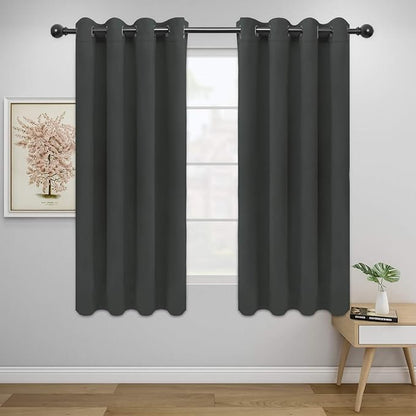 Easy-Going Blackout Curtains for Bedroom, Solid Thermal Insulated Grommet and by Easy-Going