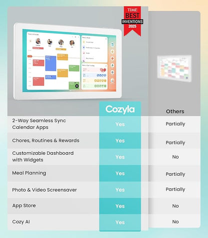 Cozyla Digital Calendar+ 2: 15.6'' Wall Planner Touch Screen Chore Chart - Image 2