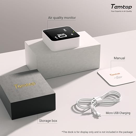 Temtop Smart Air Quality Monitor Indoor Home Air Testing - Image 9