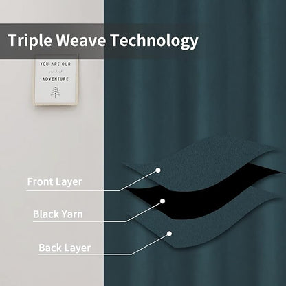 Easy-Going Blackout Curtains for Bedroom, Solid Thermal Insulated Grommet and - Image 3