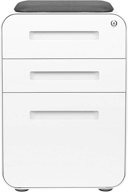 Laura Davidson Furniture STOCKPILE Curve Seated 3-Drawer Mobile File Cabinet - Image 5