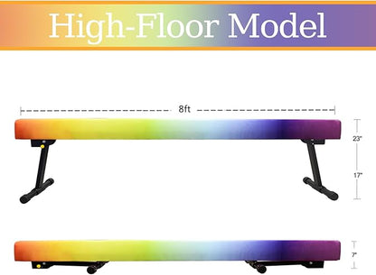 Adjustable&Foldable Gymnastics Balance Beam, 6FT/8ft High-Low Level Floor - Image 3