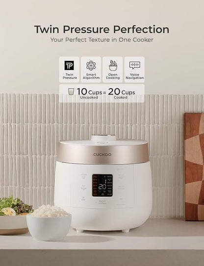 CUCKOO Twin Pressure Rice Cooker 10-Cup Uncooked / 20-Cup Cooked - Image 2
