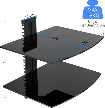 Suptek Glass Floating Shelves, TV Wall Mount - Image 3