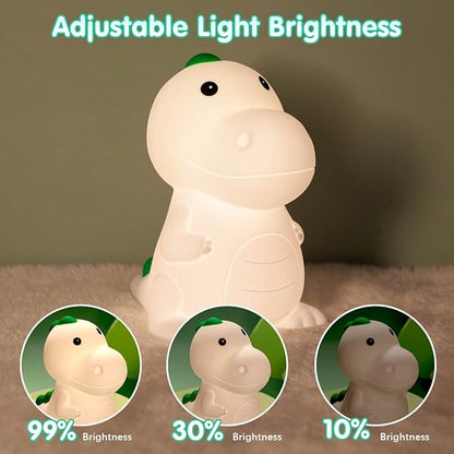 LEDHOLYT LED Cute Dinosaur Night Light, Cute Silicone Dinosaur Lamp and Animal - Image 3