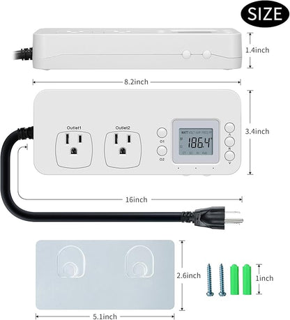 Electricity Usage Monitor, Briidea Power Consumption Watt Voltage Amp Meter - Image 6