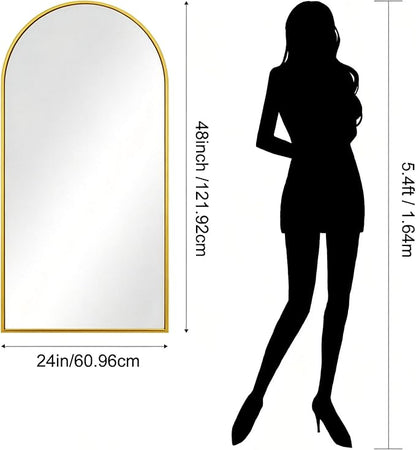 CIRCUMI Arched Wall Mirror, Metal Frame, Large Size - Image 7