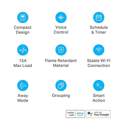Kasa Smart Plug Mini 15A, Smart Home Wi-Fi Outlet Works - Image 3