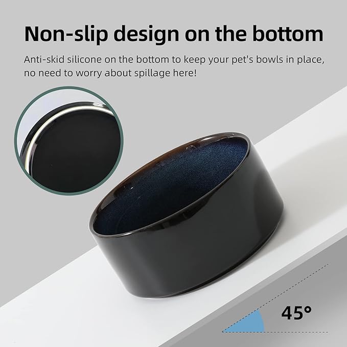 Ceramic 7.3inch Raised Double Bowls Set - Image 3