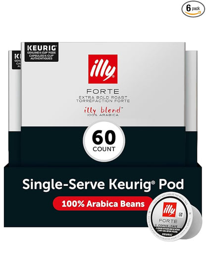 illy Coffee K Cup, Pods for Keurig Machines, Forte Dark Roast, 100% Arabica by illy