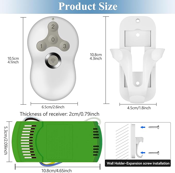 Universal Ceiling Fan Remote Control Kit, Replacement - Image 7