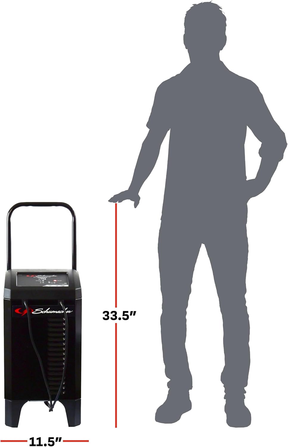 Schumacher Electric Wheeled Automatic 6A Car Battery Charger and 200A Engine ...