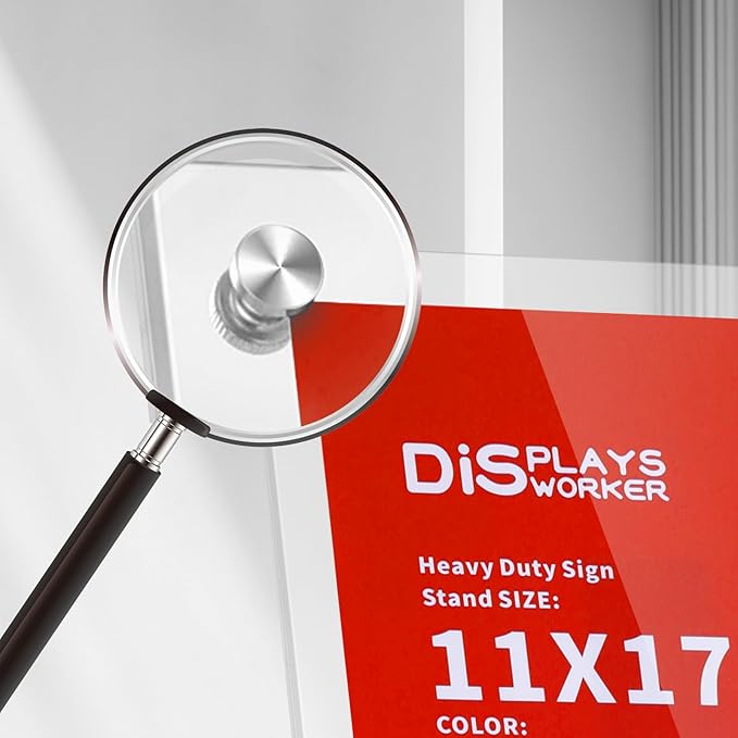DISPLAYSWORKER Adjustable Heavy Duty Pedestal Sign holder floor Stand, acrylic - Image 5