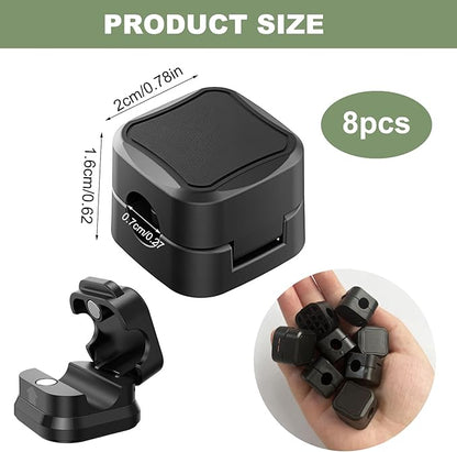 8 Pack Magnetic Cord Organizer, Strong Adhesive Desk Magnetic Cable Clips - Image 2