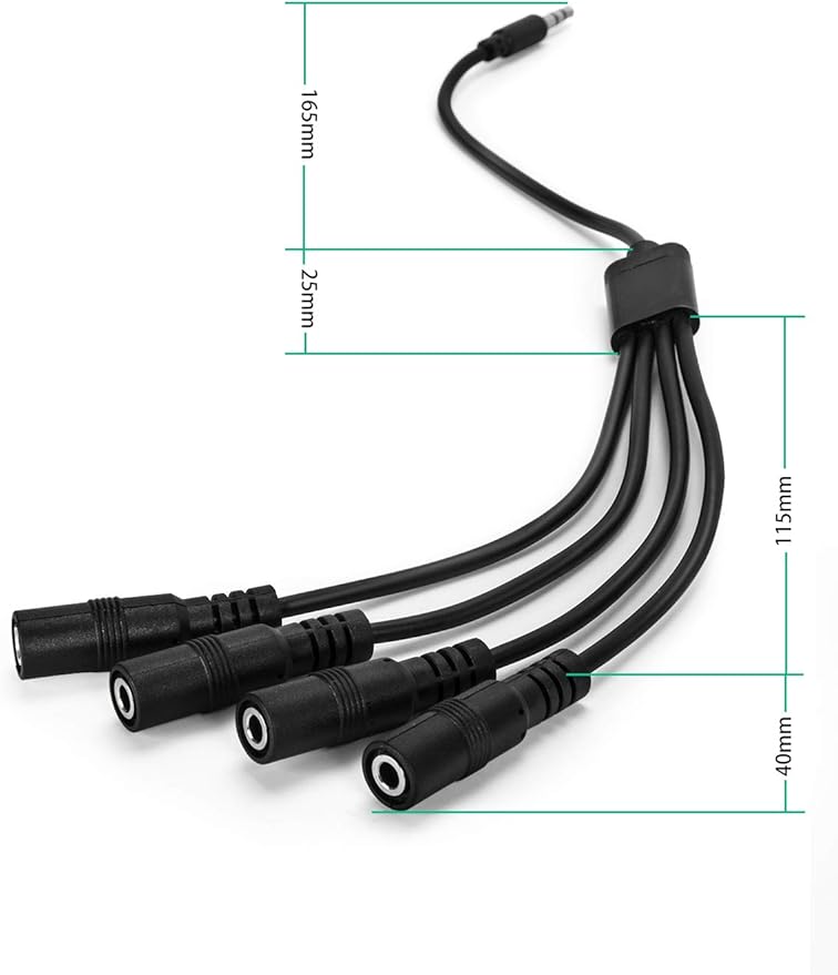 3.5mm Headphone Splitter Cable, ONXE 1/8 Inch AUX Stereo Jack Audio Splitter 1 - Image 2