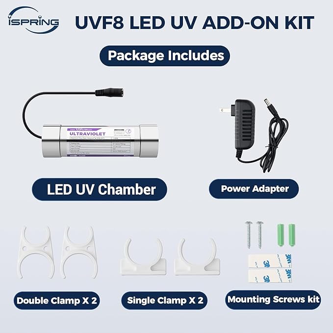 iSpring UVF8 LED UV Water Filter, Add-on Kit - Image 3