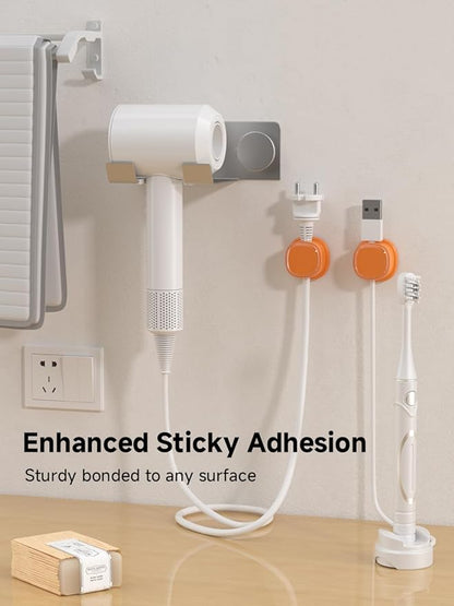 9 Pack Cord Organizer, Spring Cable Management, Adhesive Cute Cable Holder Clips - Image 6