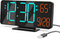 KOSUMOSU Alarm Clocks for Bedrooms, 6.7" Black Small Digital Clock LED by KOSUMOSUTECHNOLOGY
