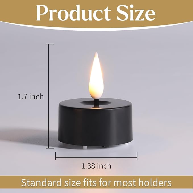Eywamage Black Flameless LED Tealights - Image 2